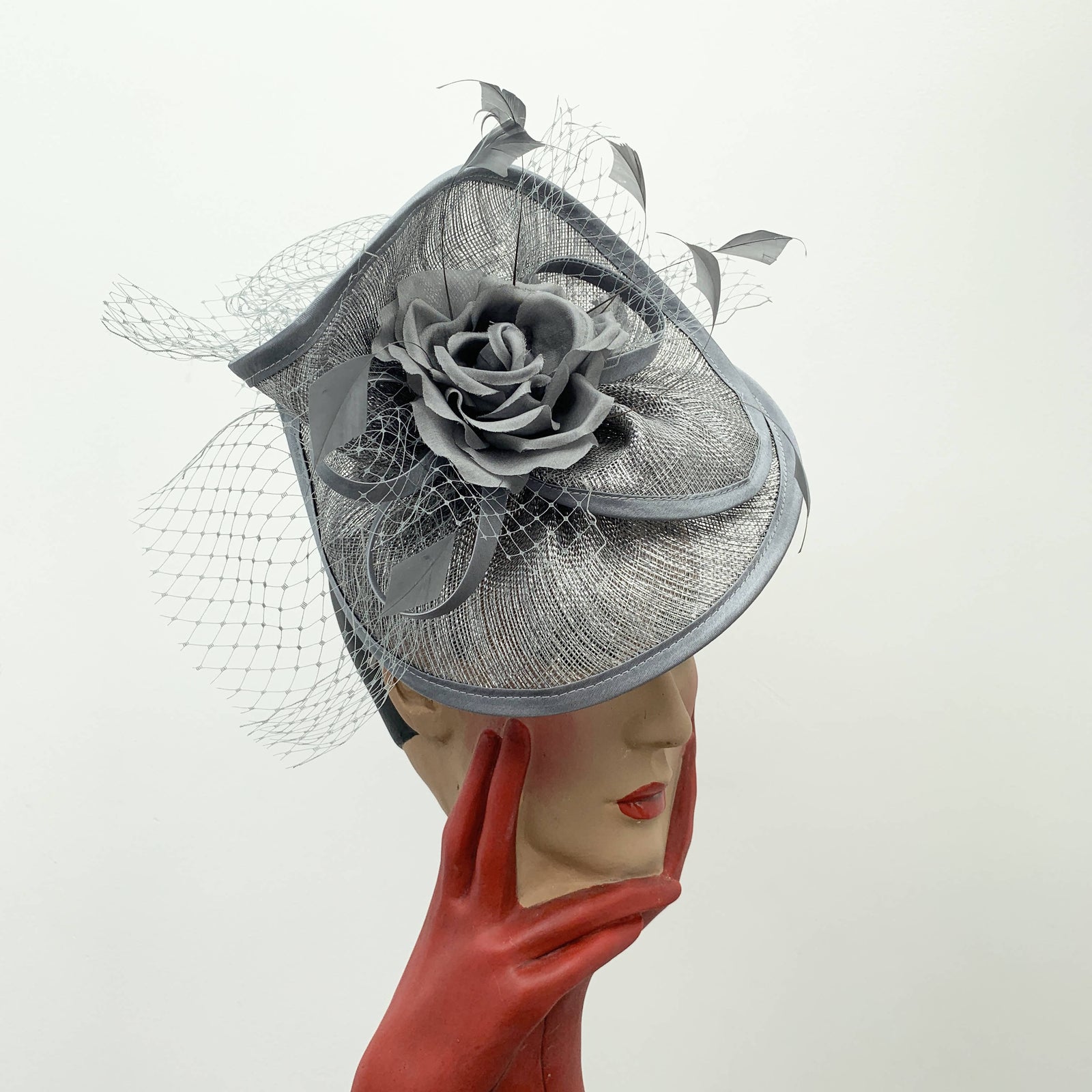 Vintage Stephen Jones Designer Cocktail Hat with Decorative 
